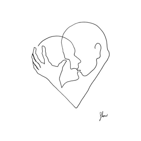Сердце одной линией