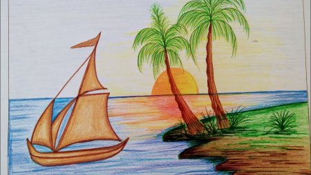 Как нарисовать море ребенку