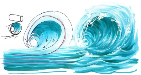 Вода нарисованная