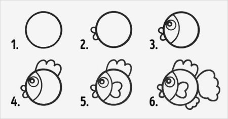 Рисование животных из кругов