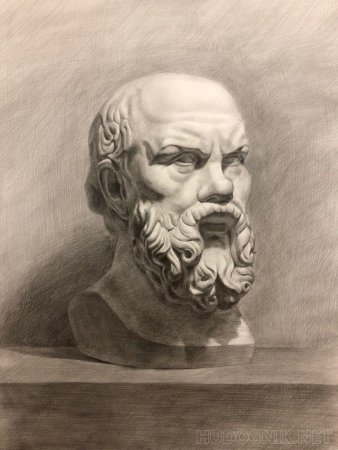 Гипсовая голова Сократ обрубовка