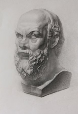 Гомер гипсовая голова