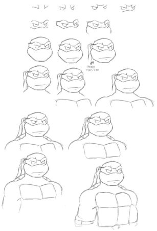 Черепашки ниндзя срисовать