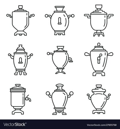 Поэтапное рисование самовара для детей