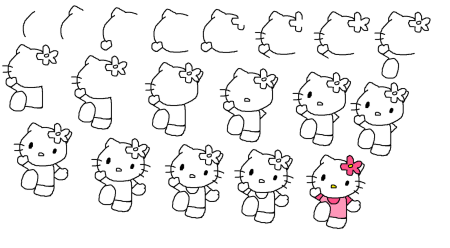 Как рисуются персонажи hello Kitty