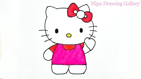 Рисунки Китти для срисовки легкие