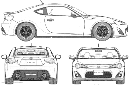 Toyota gt86 чертеж