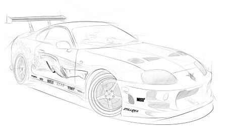 Supra a80 раскраска