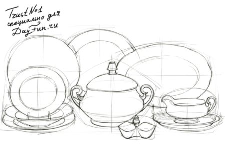 Эскиз посуды