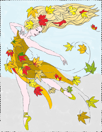 Осенняя Фея из листьев