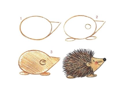 Ежик рисунок