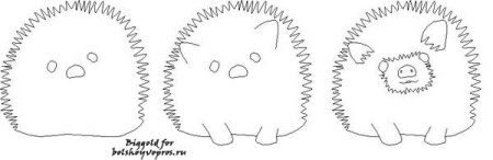 Рисуем ежика поэтапно для детей