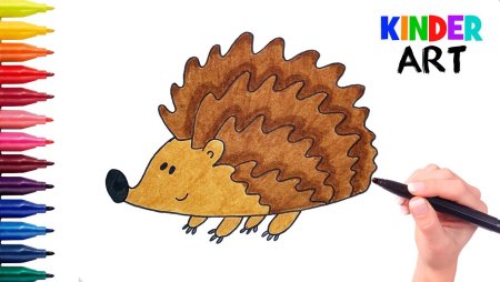 Как нарисовать ежика
