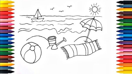 Рисование моря для дошкольников