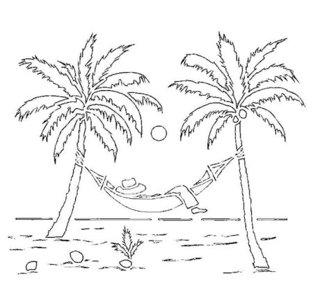 Лёгкие рисунки пляжа