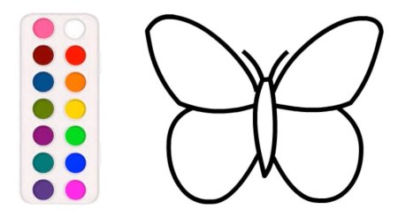 Поэтапное рисование бабочки