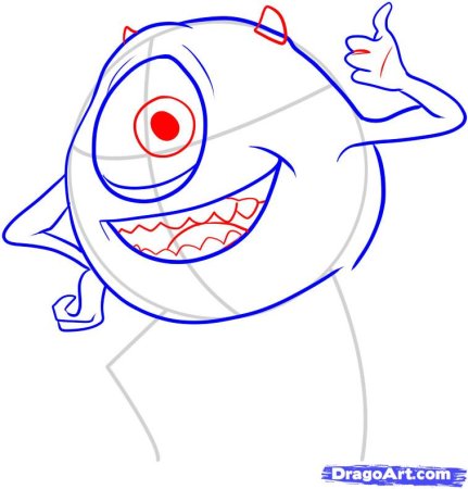 Майк Вазовски рисунок пошагово