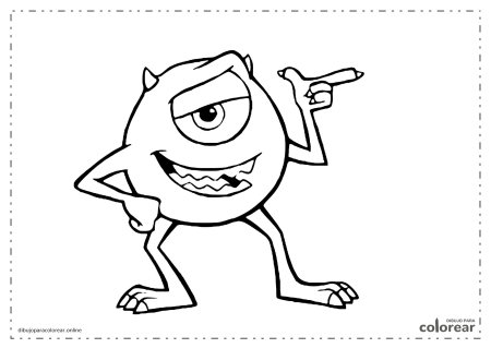 Раскраска Майк Вазовский и Салли