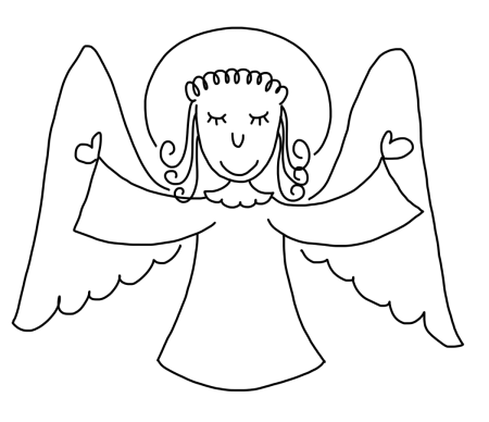 Поэтапное рисование ангелочка