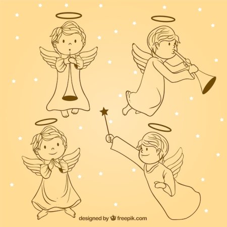 Эскиз Рождественского ангела