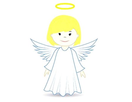 Рисунок ангела с крыльями для детей