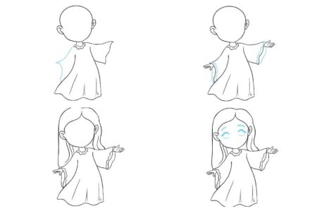 Нарисовать ангела поэтапно для начинающих