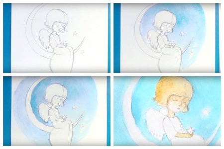 Ангел карандашом для срисовки легкие