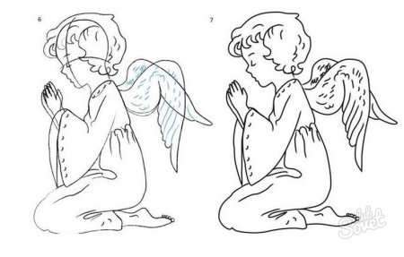 Ангел в платье рисунок карандашом