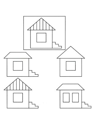 Задание домики для дошкольников