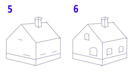 Дом рисунок поэтапно