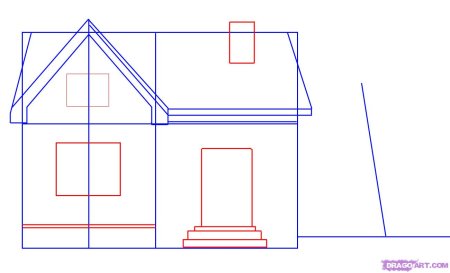 Схема рисования домика