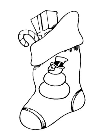 Новогодние носки для распечатки