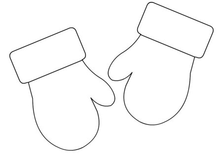 Варежки раскраска для детей