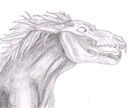 Демоническая лошадь эскиз