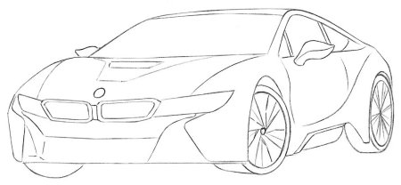 BMW i8 чертеж