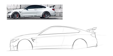 Чертеж BMW m4 f82