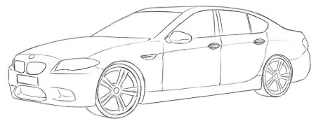 BMW m5 рисоваться