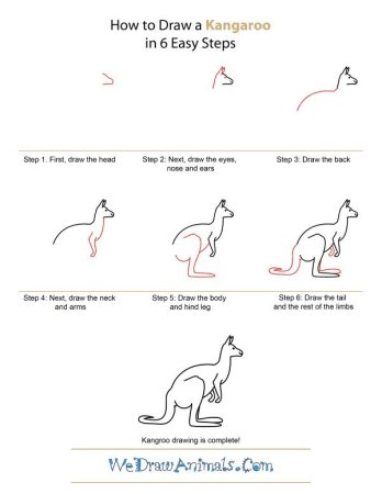 Кенгуру рисунок в пеинте