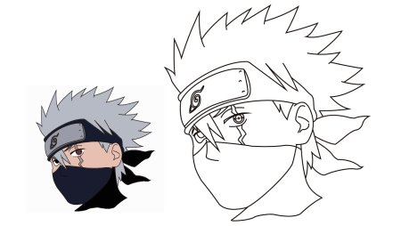 Какаши раскраска