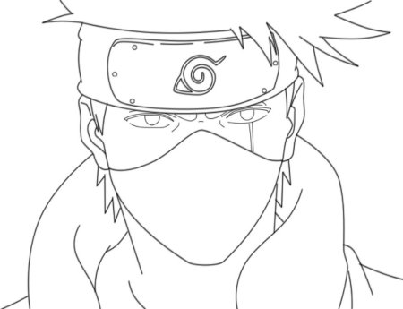 Раскраски аниме Наруто Какаси