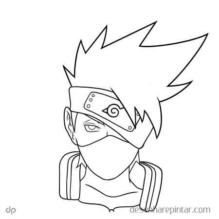 Какаши лицо рисунок