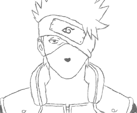 Какаши сенсей раскраска