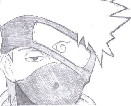Рисунки для срисовки Наруто Какаши
