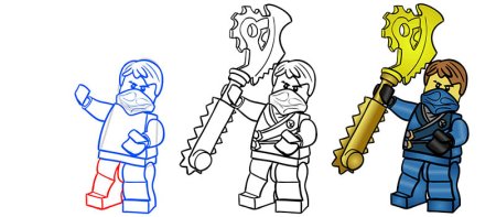 LEGO раскраска Ninjago, Джей