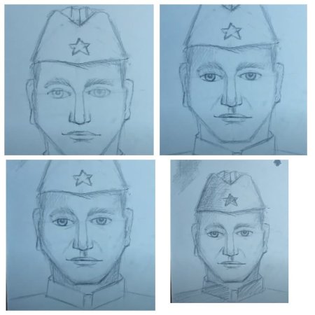 Нарисовать лицо солдата