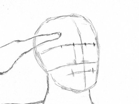 Поэтапное рисование лица военного