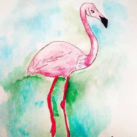 Схема рисования Фламинго