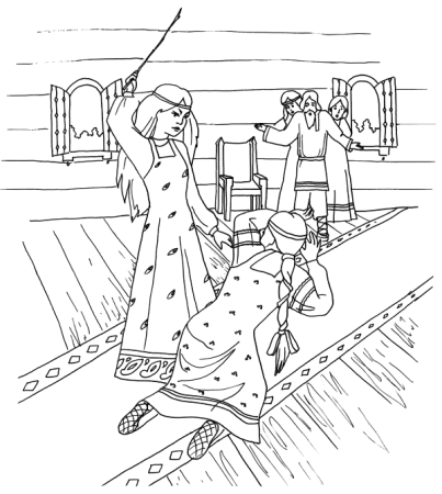Сказка о мертвой царевне раскраска