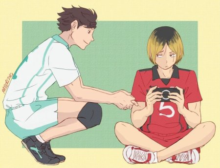 Haikyuu Кенма и Ойкава