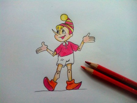 Буратино рисунок 1 класс